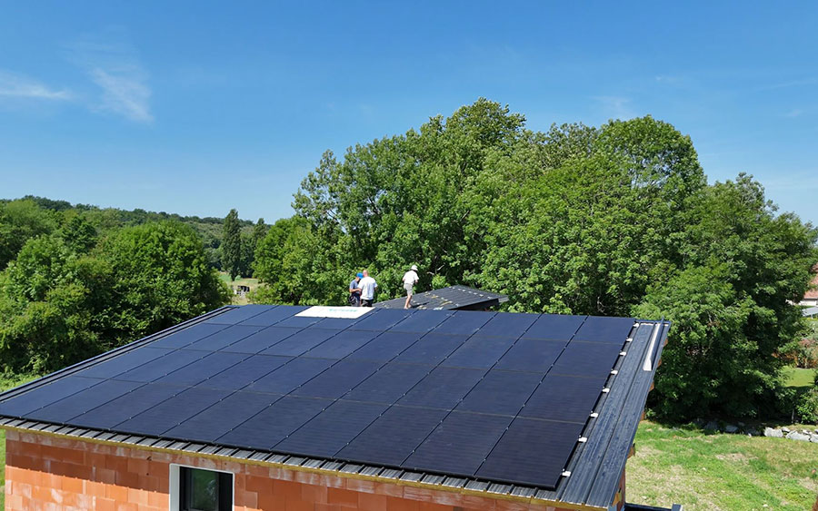 Installation solaire sur une maison neuve à Idron (64)